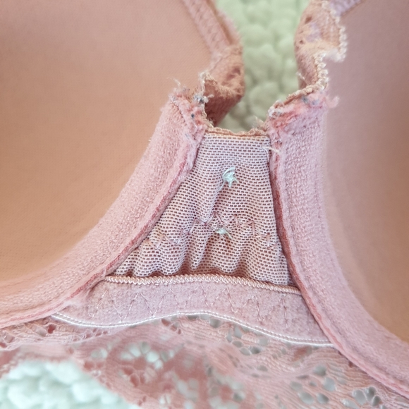Aerie dust nude pink lace bralette bra racerback 32A Pre-owned - Picture 7 of 10